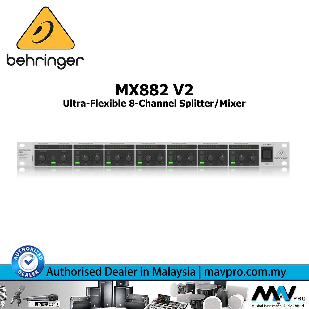 Behringer MX882 V2 UltraFlexible 8Channel Splitter/Mixer (MX882V2) l